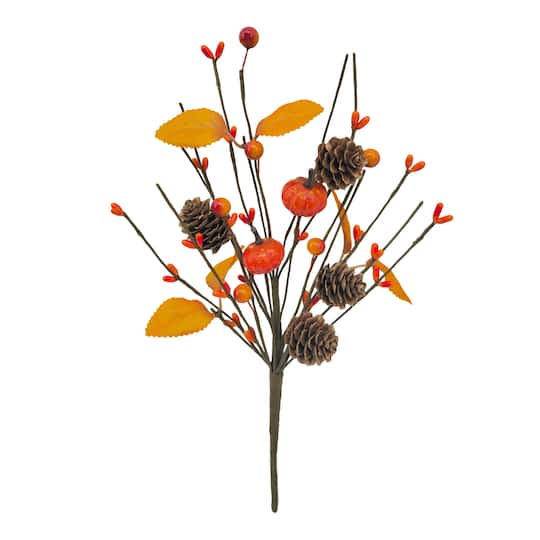 12" Pinecone & Pumpkin Pick by Ashland®